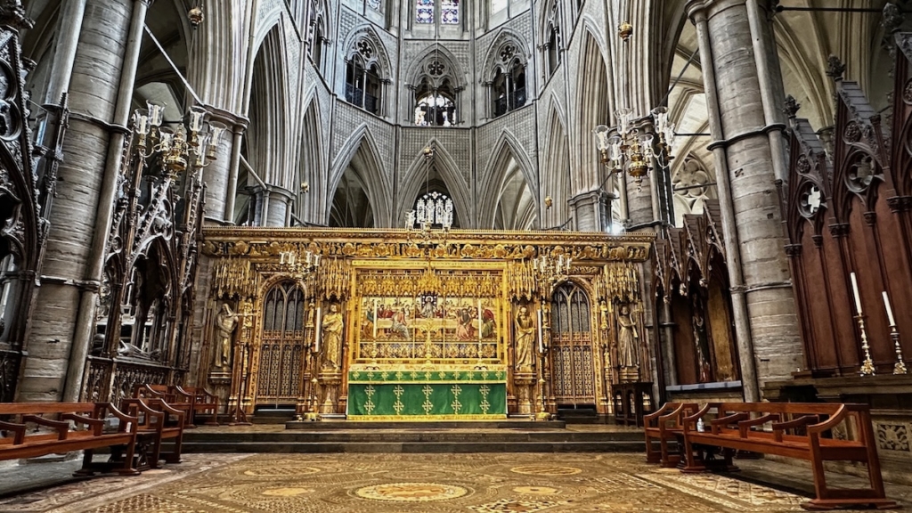 Intérieur de l'abbaye de Westminster à Londres