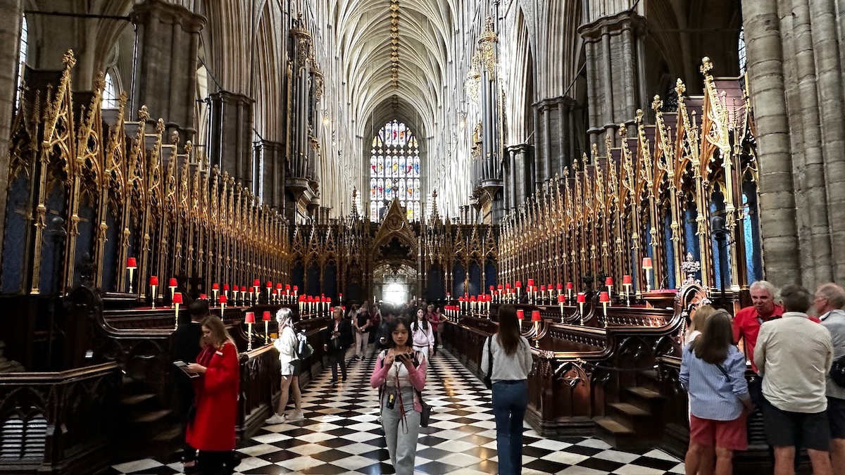 Les choeurs de l'abbaye de Westminster à Londres