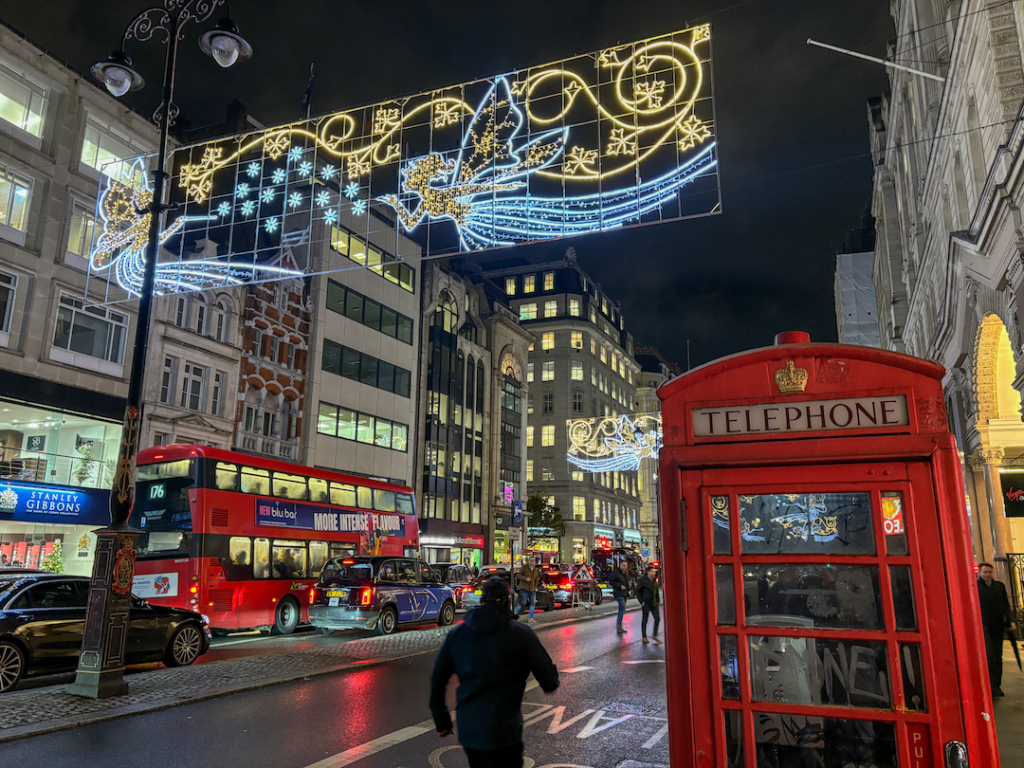 Rue décorée à Londres