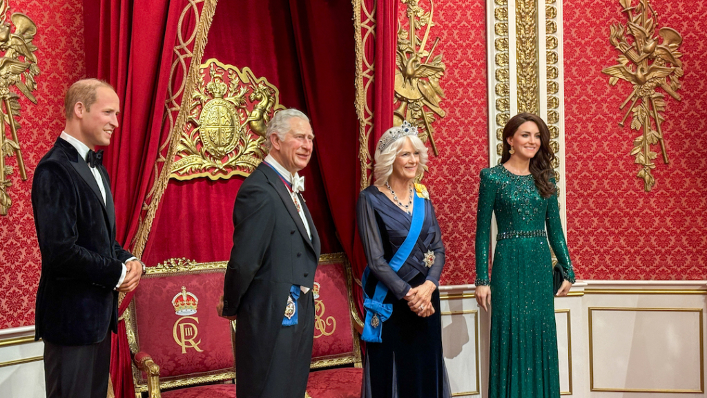 Statues de cire de la Famille Royale britannique à Madame Tussauds à Londres