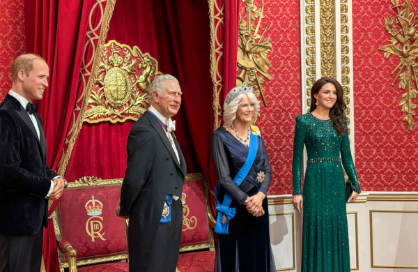 Statues de cire de la Famille Royale britannique à Madame Tussauds à Londres