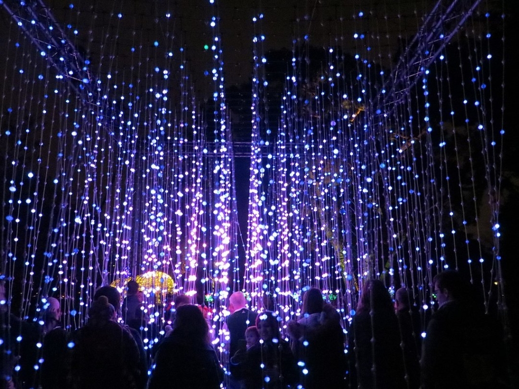 Rideau lumineux à Kew Gardens