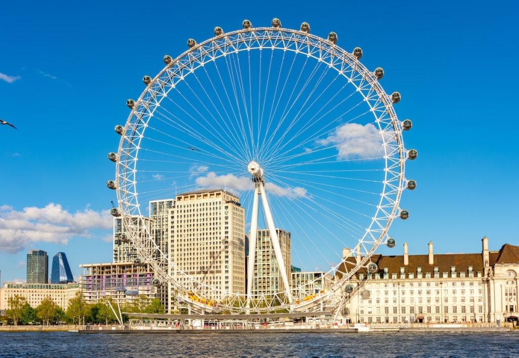 London Eye, sur le bord de la Tamise