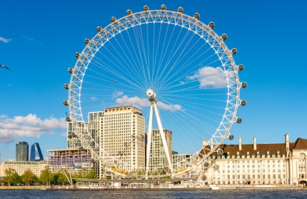 London Eye, sur le bord de la Tamise