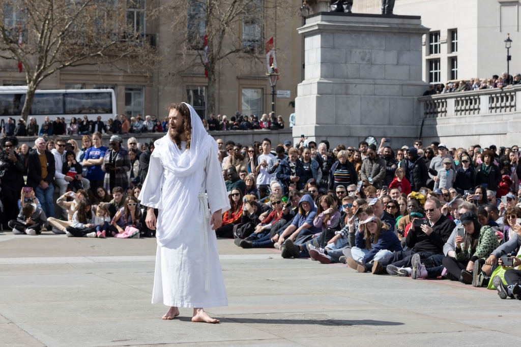 Spectacle The Passion of Jesus sur Trafalgar Place à Londres