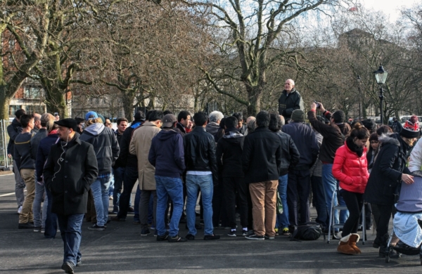 Zone située dans Hyde Park à Londres où n’importe qui peut venir s’exprimer sur un sujet de leur choix