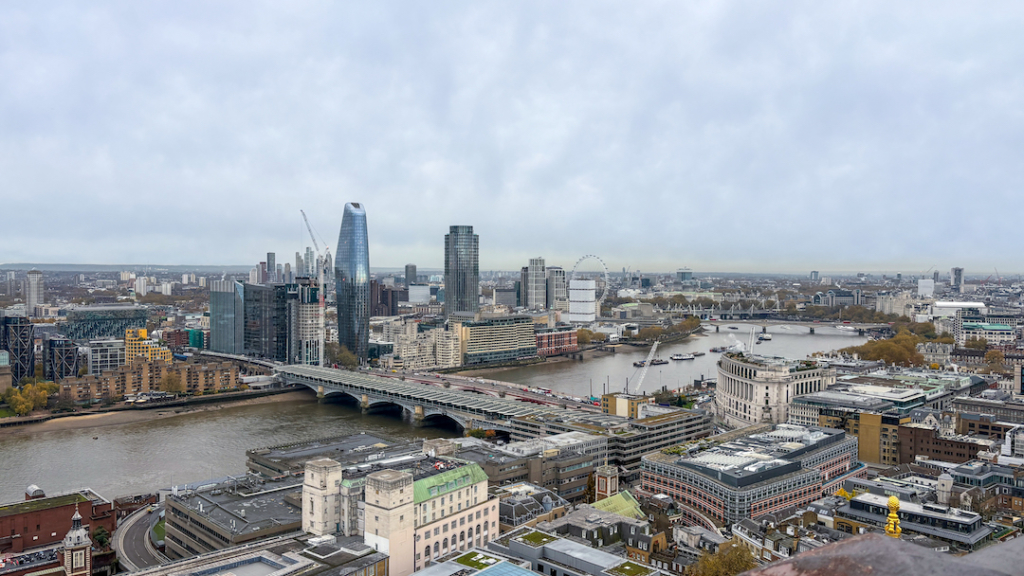 Vue depuis la Golden Gallery de la Cathédrale Saint Paul à Londres